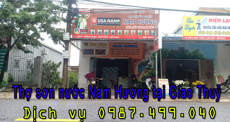 Cửa h&agrave;ng trần v&aacute;ch v&agrave; vật tư thạch cao tại Giao Thuỷ