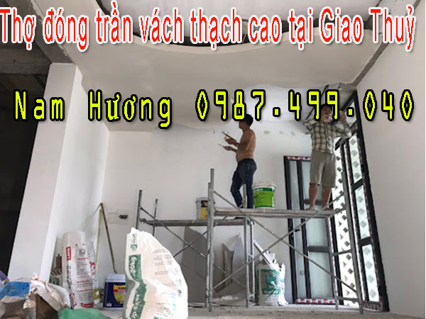 Dịch vụ đ&oacute;ng trần thạch cao tại huyện Giao Thuỷ